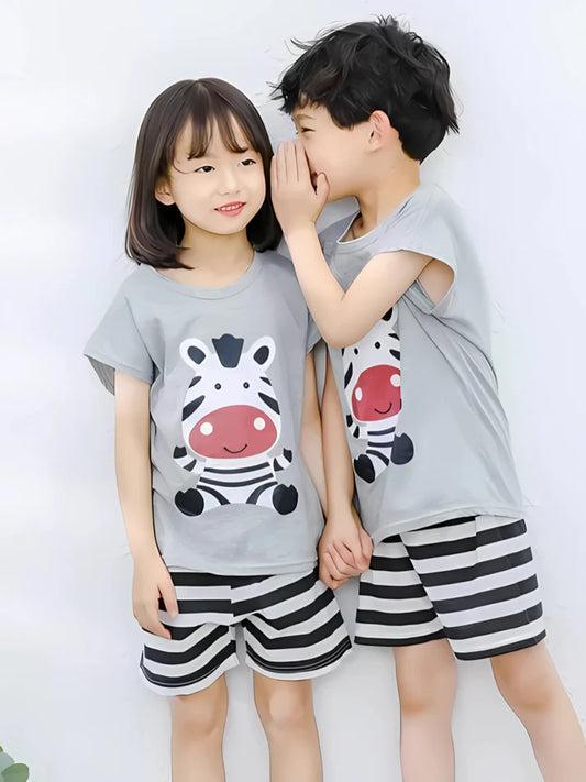 Cute Baby Zebra Pattern Printed Kids Wear