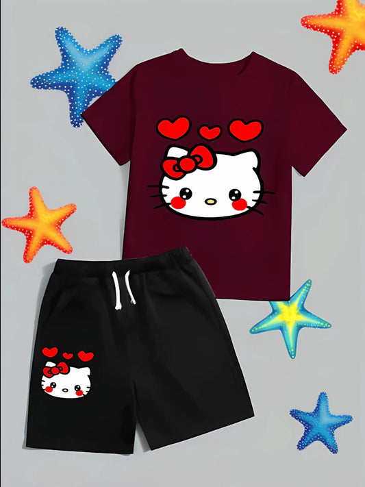 Anime Hello Kitty T-shirts sets